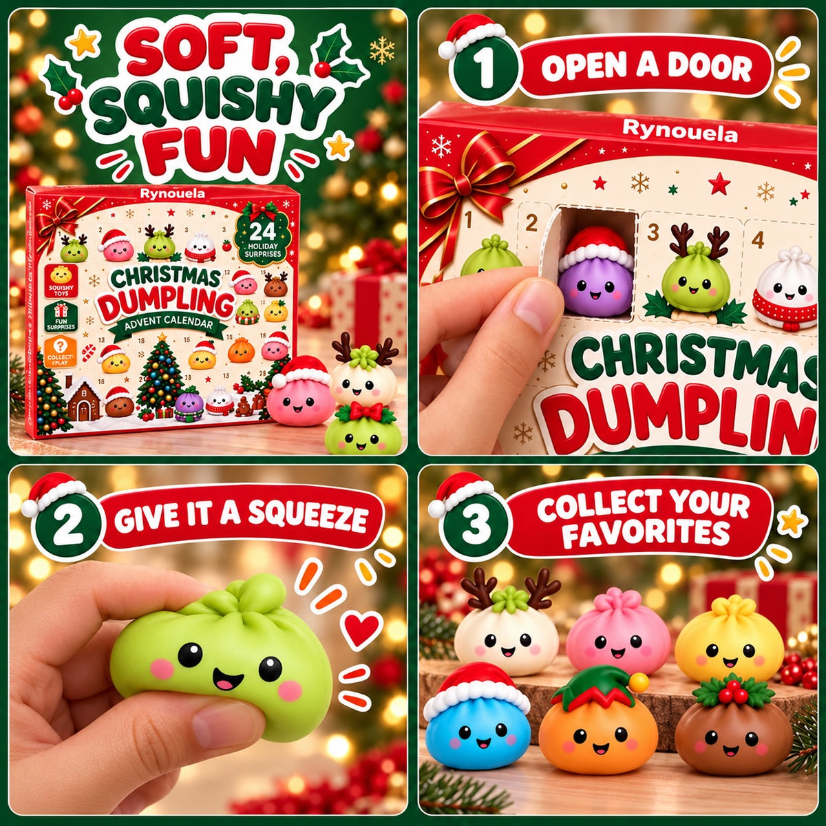 Soft, squishy fun – open a door, squeeze, collect